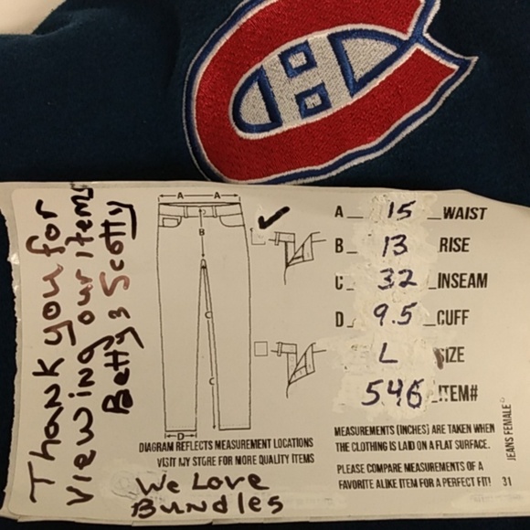 CALHOUN NHL MONTREAL CANADIENS Men's Track Pants Size L Blue - Picture 8 of 8